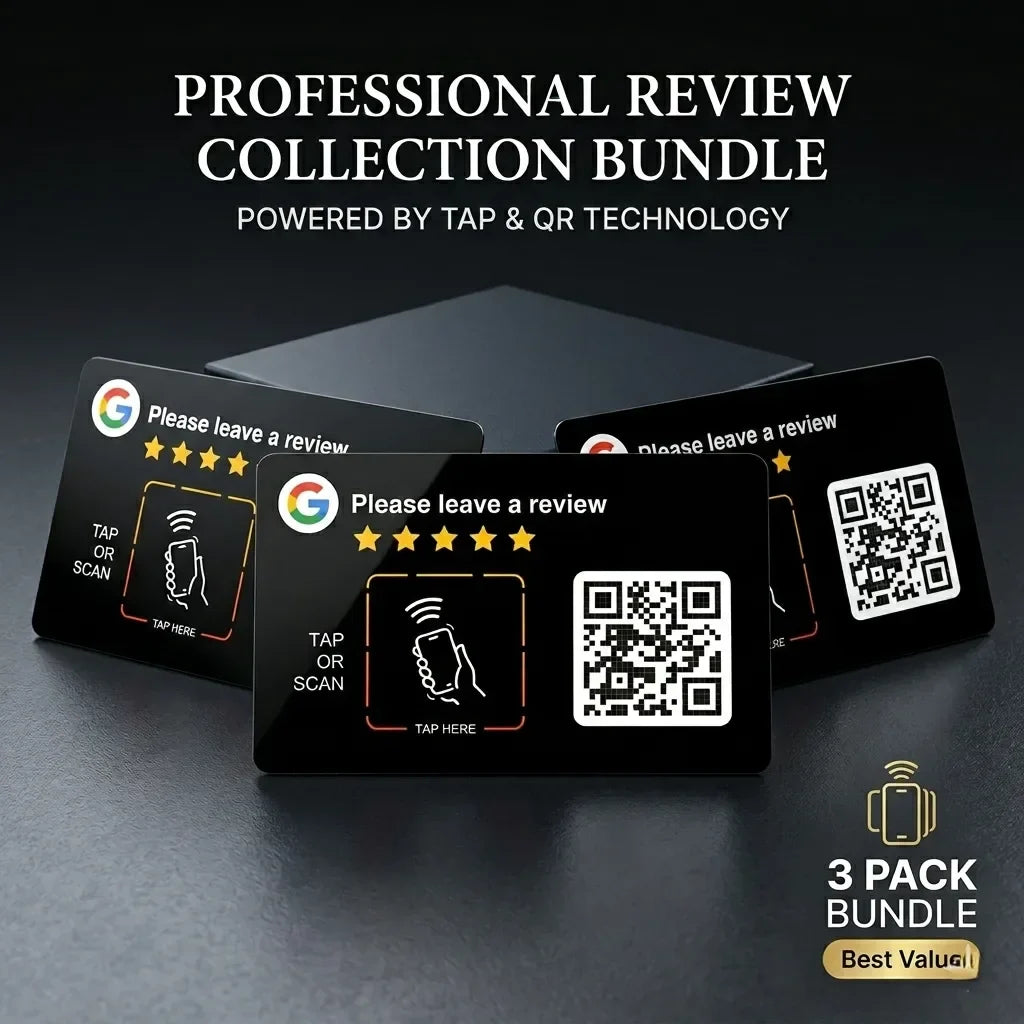 Google Review QR Code Card  | 3M NFC Chip Technology - TAPro