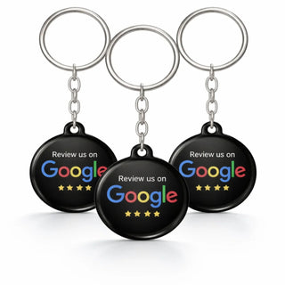 Acrylic NFC Review Keychain - Black One-Tap Feedback Tool
