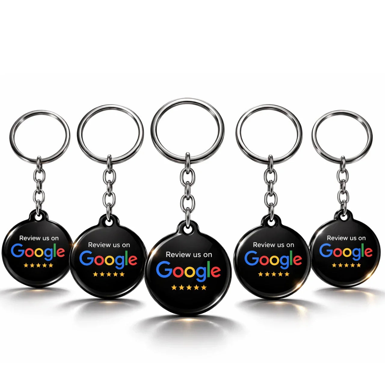 Acrylic NFC Review Keychain - Black One-Tap Feedback Tool