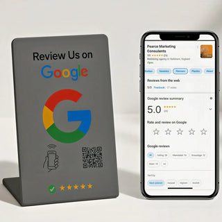 Google Review Stand NFC + QR Tap Sign Review Stands