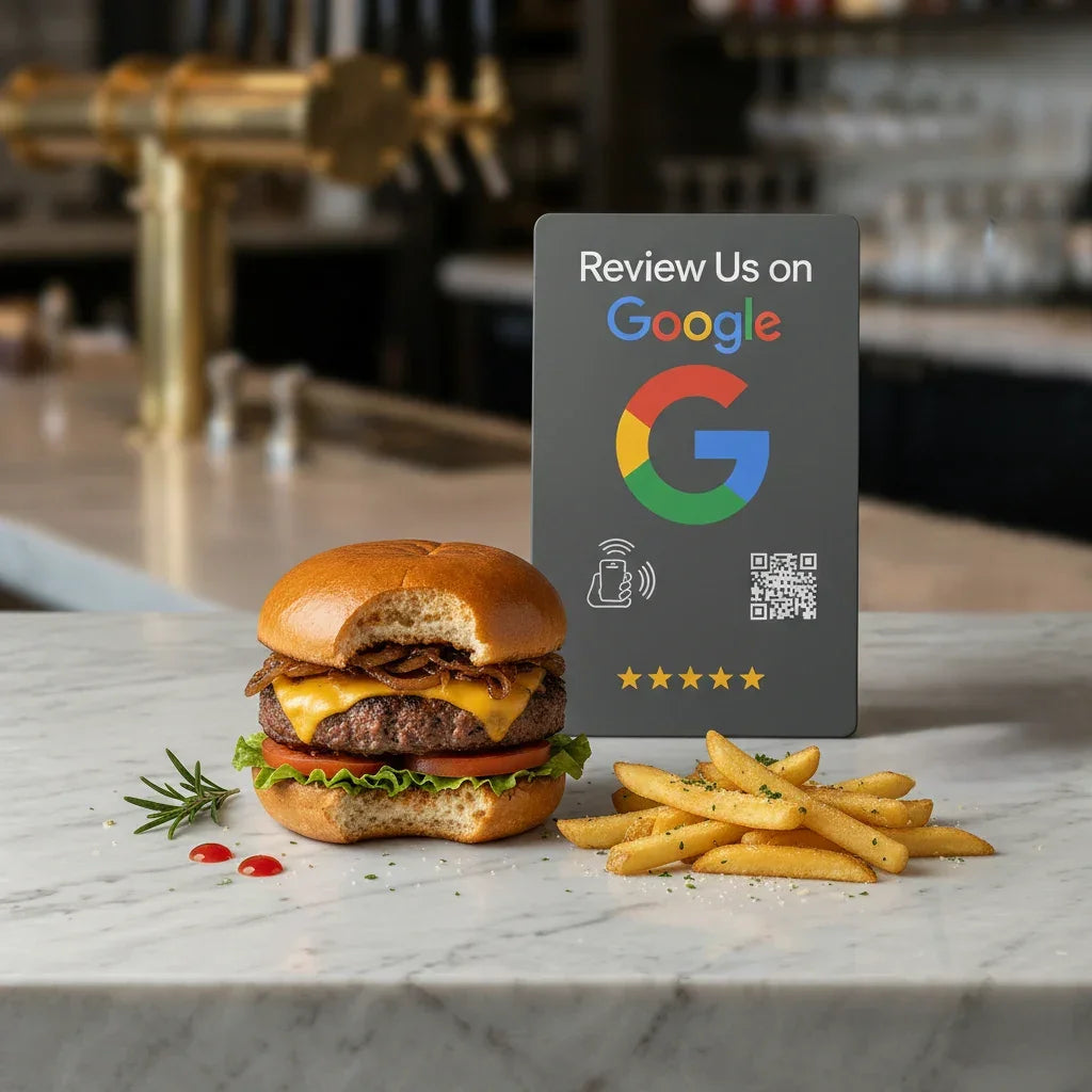 Smart NFC Google Review Stand - Contactless Tap-to-Rate Sign
