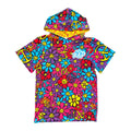 Woke Up RAD - Premium Short Sleeve Hooded Tee (Peace & Petals)