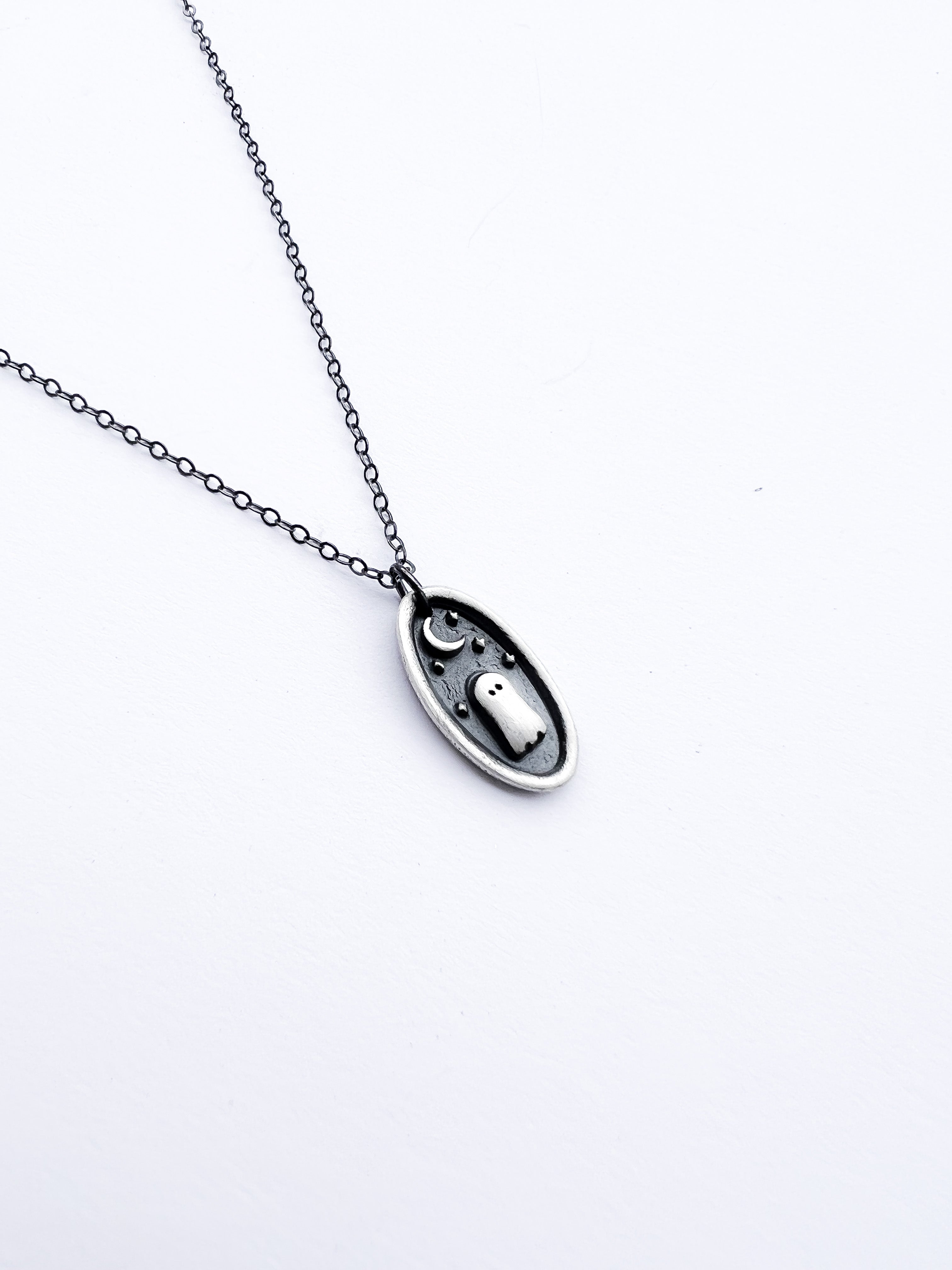 Sterling Silver Ghost Necklace