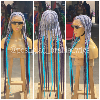 Pop Smoke Wig "Gray Color" Full Lace