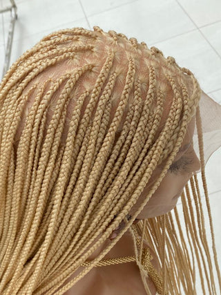 Shade Knotless In Premium Blond, Human Hair Swiss Full Lace, Tailbone, Glueless