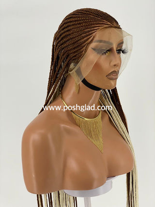 Ready to ship Cornrow Braided wig-Olaoma