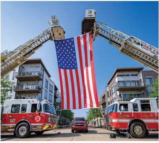 AerialVent™ Ventilated Polyester American Flag for Aerial Display | Made in USA