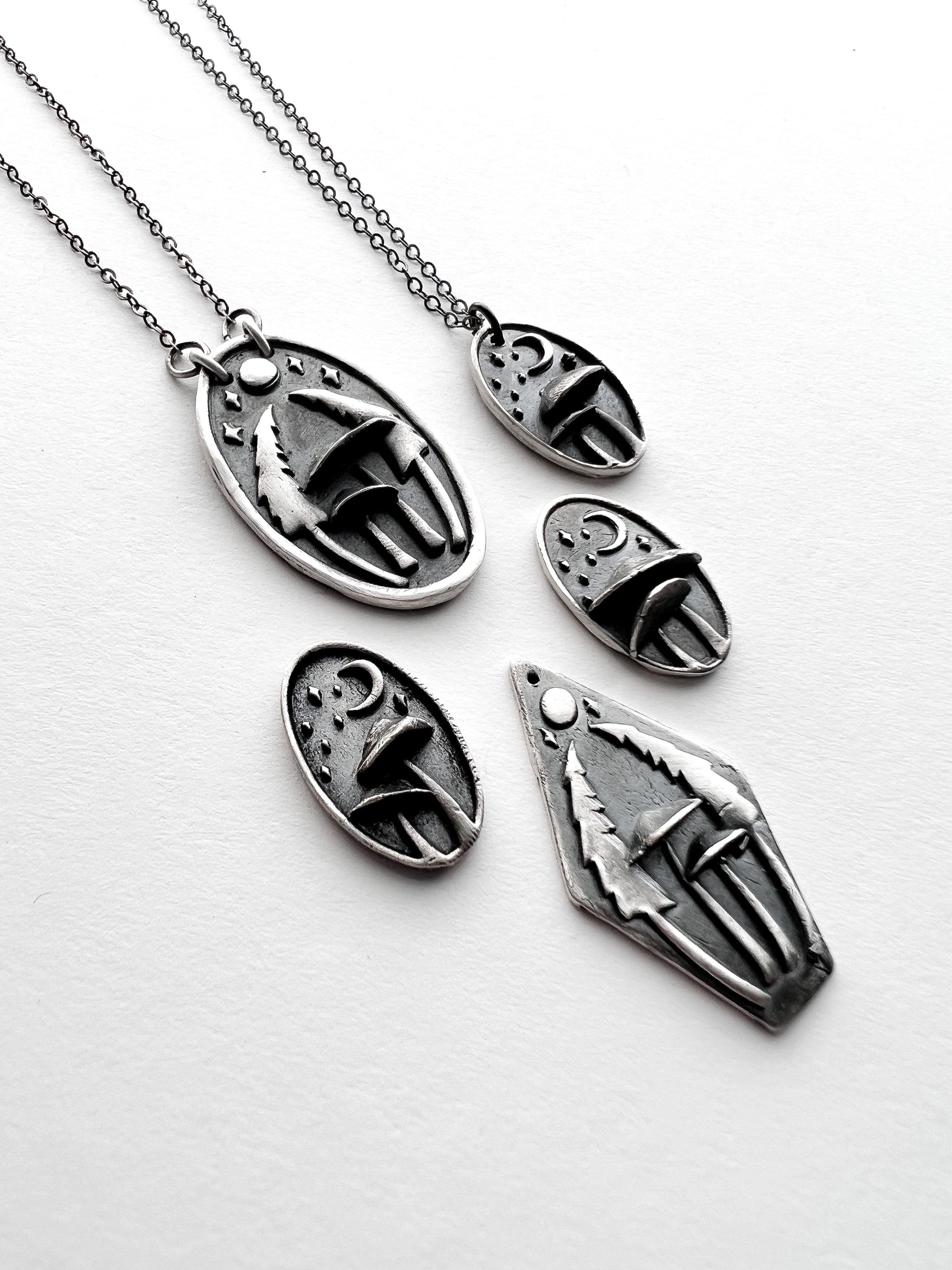Mushrooms in the Forest Necklaces