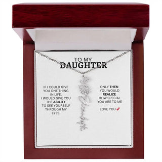 Necklace for Daughter | I Love You - Birth Necklace
