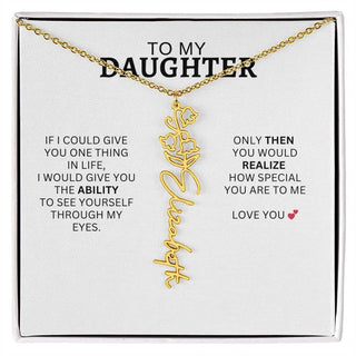 Necklace for Daughter | I Love You - Birth Necklace