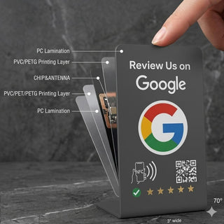 Smart NFC Google Review Stand - Contactless Tap-to-Rate Sign