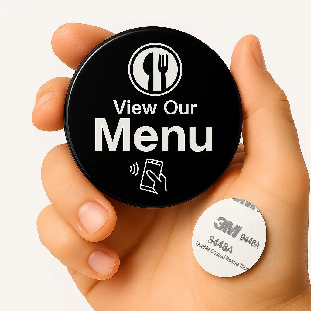 NFC Digital Restaurant Menu - Countertop One-Tap Table Sign