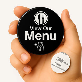 NFC Digital Restaurant Menu - Countertop One-Tap Table Sign
