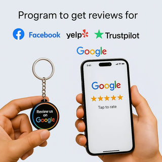 NFC Social Media Keychain, NTAG215 Smart Tag Contactless Tap