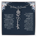 Personalized Birth Flower Name Necklace | Most Meaningful Birthday Gift for Daughter from Dad