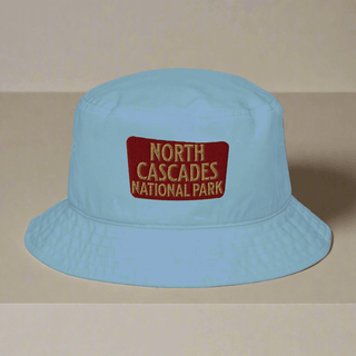 North Cascades National Park Organic Embroidered Bucket Hat