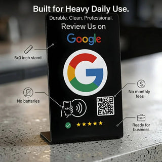 Google Review Stand - NFC & QR Tap To Review System