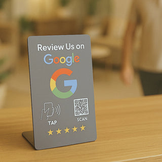 Smart NFC Google Review Stand - Contactless Tap-to-Rate Sign