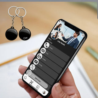 Acrylic NFC Review Keychain - Black One-Tap Feedback Tool