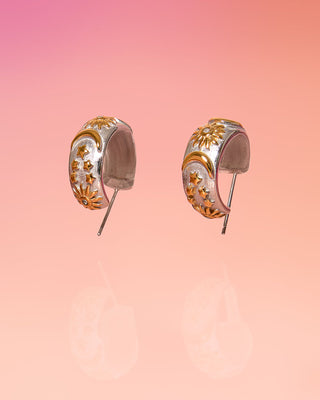 Rosa Stella Hoop Earrings Water Resistant