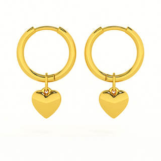 Small Heart Hoop Earrings