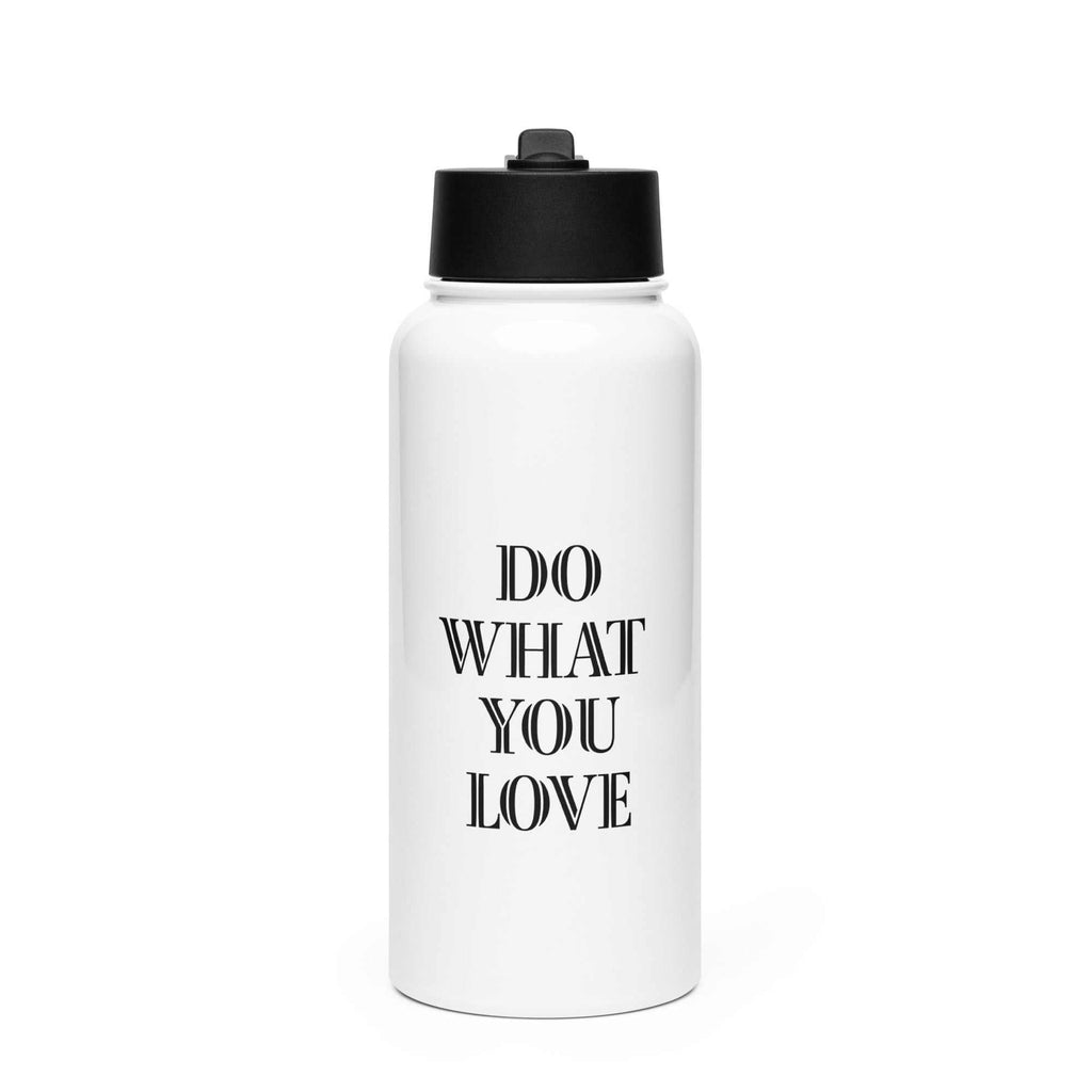 Stainless steel water bottle with a straw lid - L2N2