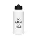 Stainless steel water bottle with a straw lid - L2N2