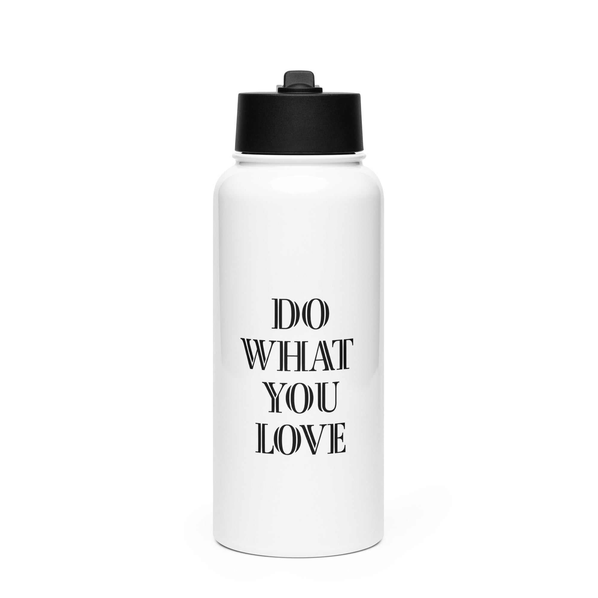 Stainless steel water bottle with a straw lid - L2N2
