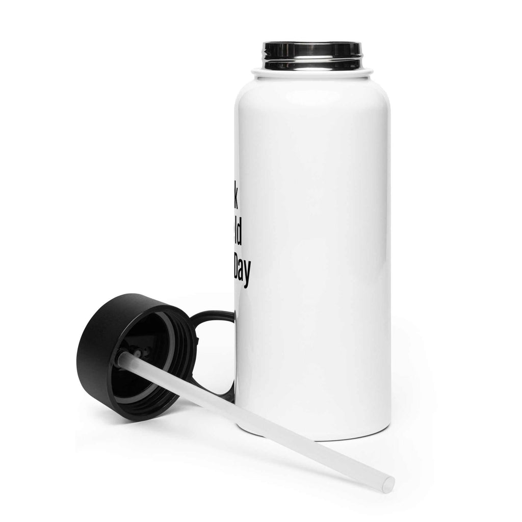 Stainless steel water bottle with a straw lid - L2N2