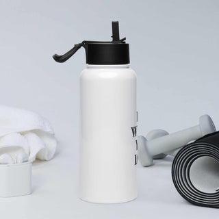 Stainless steel water bottle with a straw lid - L2N2