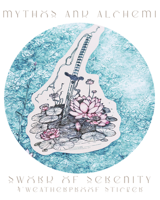 Sword of Serenity Sticker – 4" Waterproof Vinyl Decal