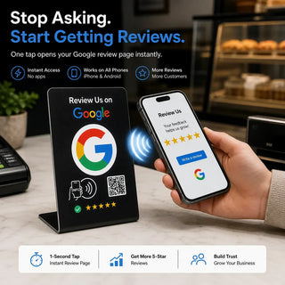 Google Review Stand - NFC & QR Tap To Review System