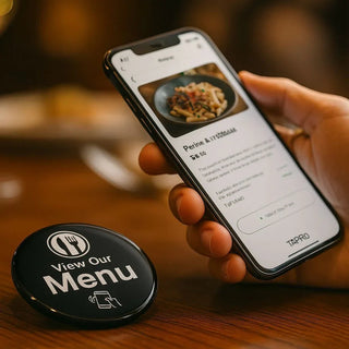 NFC Digital Restaurant Menu - Countertop One-Tap Table Sign