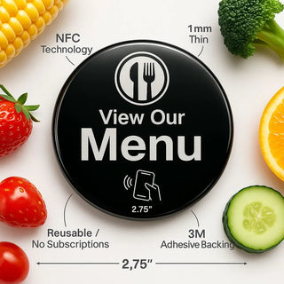 NFC Menu Sticker for Restaurants, Cafes & Bars (2026 May Smart Chip)