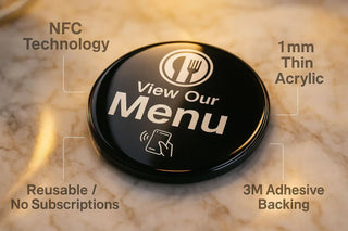 NFC Digital Restaurant Menu - Countertop One-Tap Table Sign