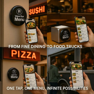 NFC Digital Restaurant Menu - Countertop One-Tap Table Sign