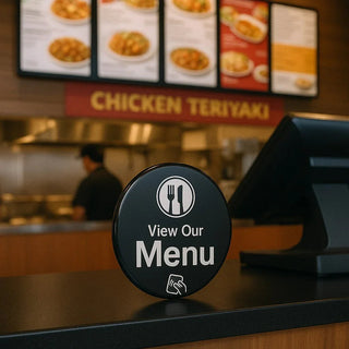 NFC Digital Restaurant Menu - Countertop One-Tap Table Sign