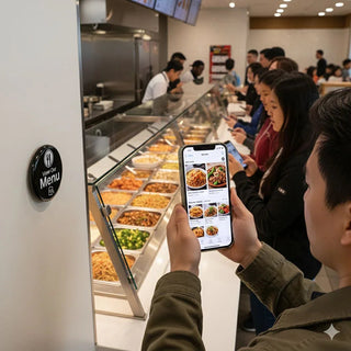 NFC Digital Restaurant Menu - Countertop One-Tap Table Sign