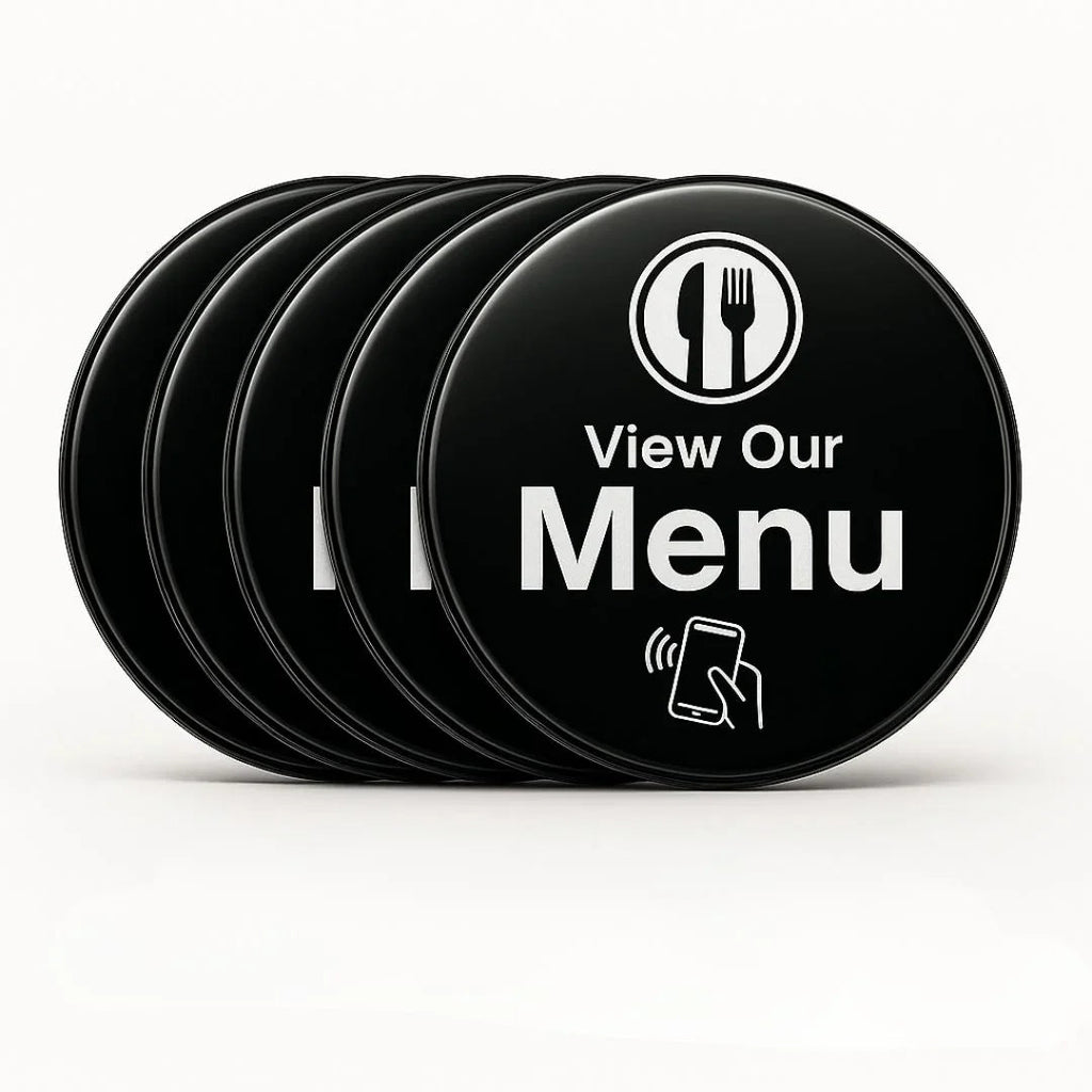 NFC Digital Restaurant Menu - Countertop One-Tap Table Sign