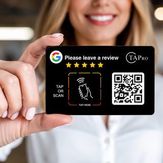 Google Review QR Code Card  | 3M NFC Chip Technology - TAPro