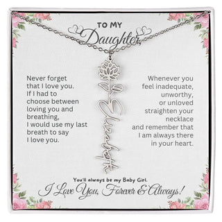 Birth Flower Necklace for Mom | Meaningful Mother's Day Gift from Daughter