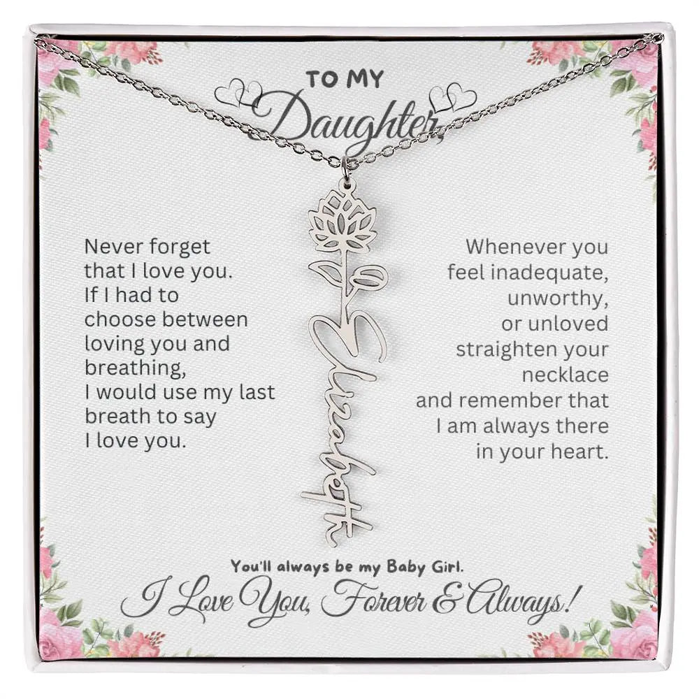 Birth Flower Necklace for Mom | Meaningful Mother's Day Gift from Daughter
