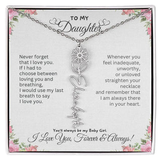 Birth Flower Necklace for Mom | Meaningful Mother's Day Gift from Daughter