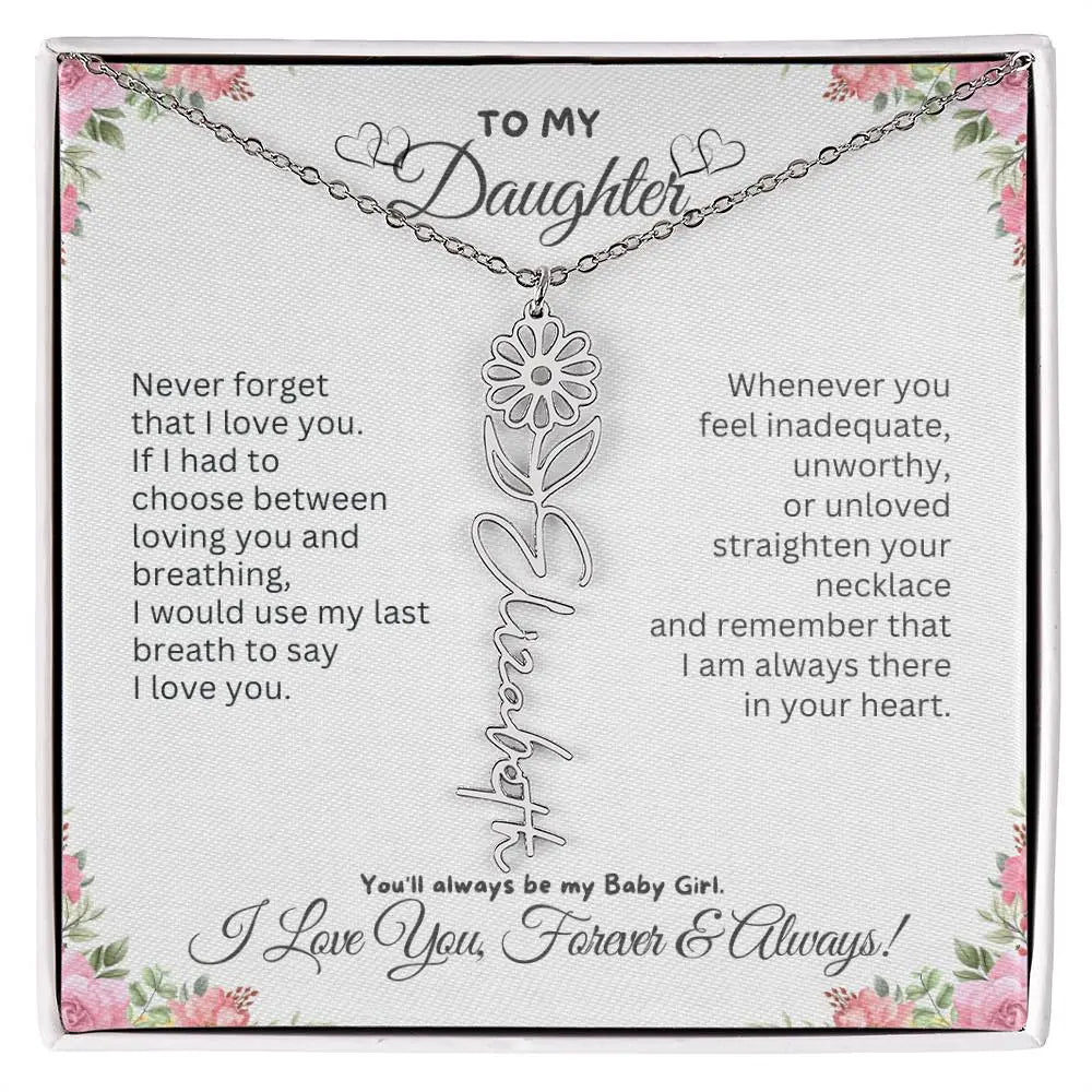 Birth Flower Necklace for Mom | Meaningful Mother's Day Gift from Daughter