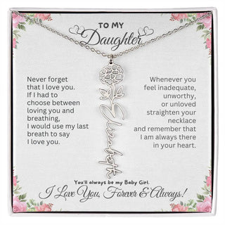 Birth Flower Necklace for Mom | Meaningful Mother's Day Gift from Daughter