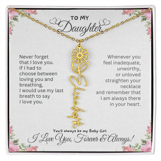 Birth Flower Necklace for Mom | Meaningful Mother's Day Gift from Daughter