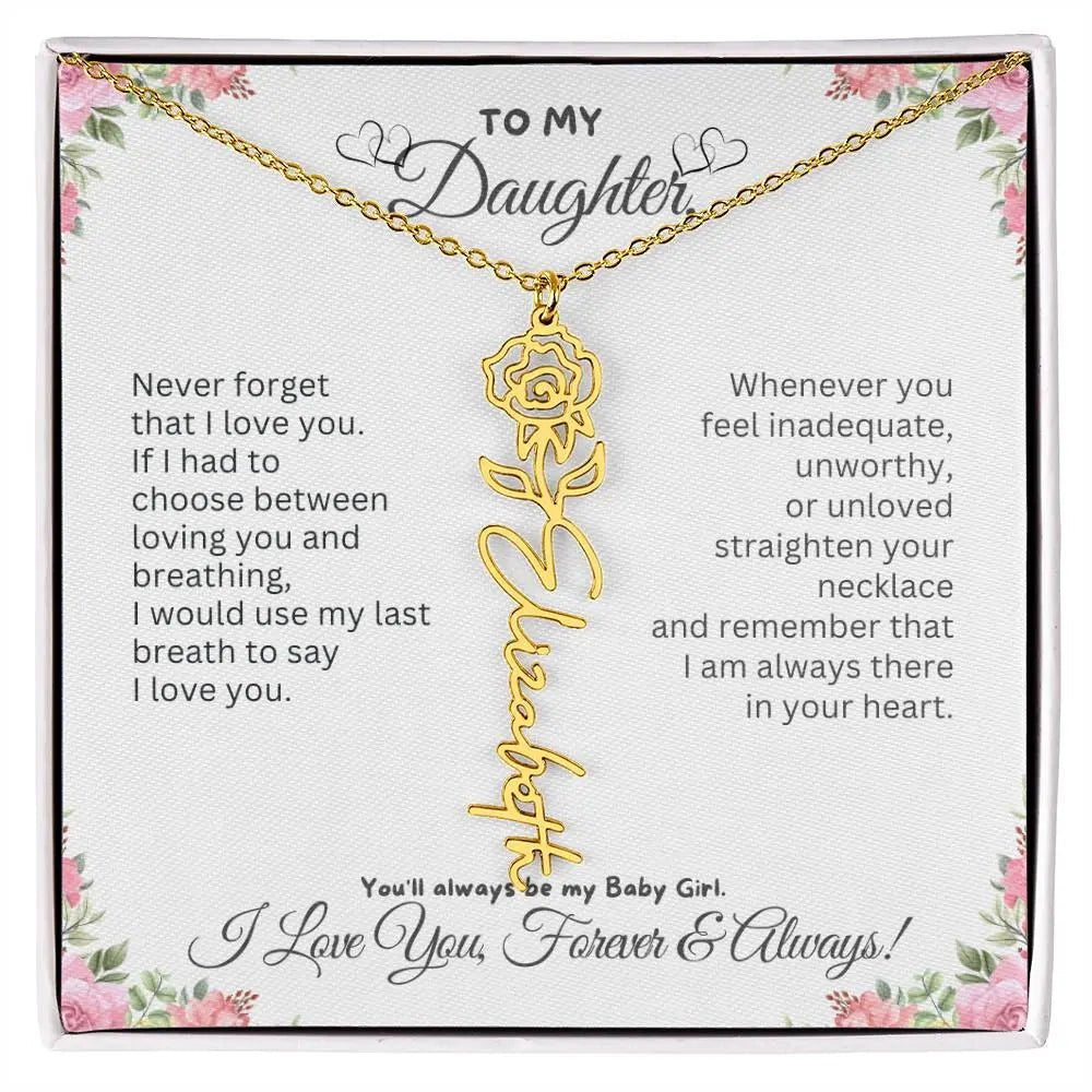 Birth Flower Necklace for Mom | Meaningful Mother's Day Gift from Daughter