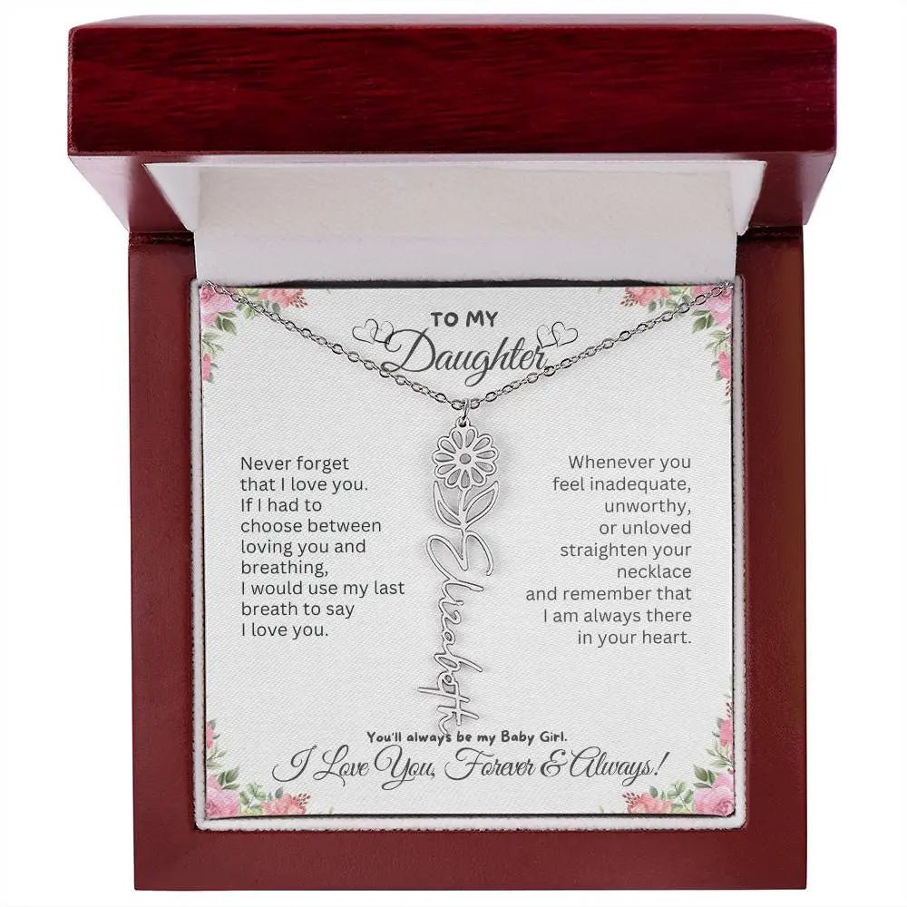 Birth Flower Necklace for Mom | Meaningful Mother's Day Gift from Daughter