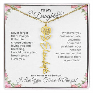 Birth Flower Necklace for Mom | Meaningful Mother's Day Gift from Daughter