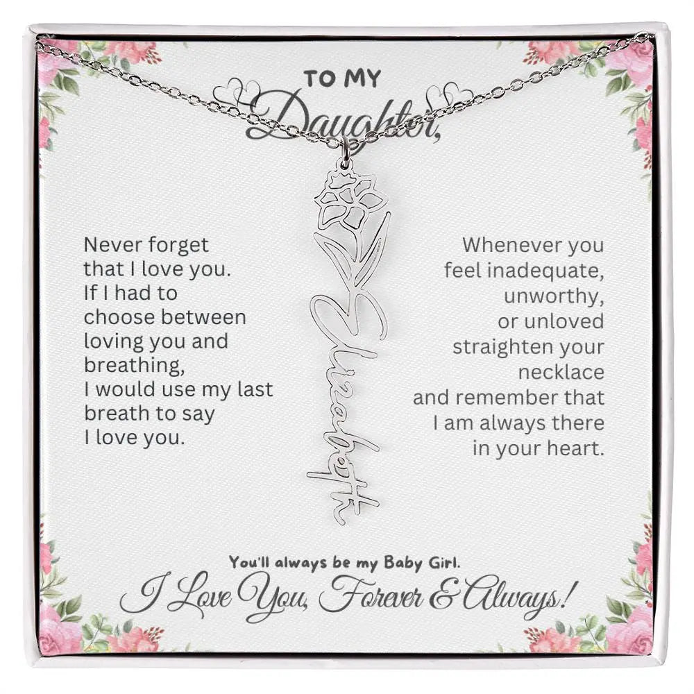 Birth Flower Necklace for Mom | Meaningful Mother's Day Gift from Daughter